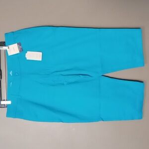 St John's Bay Imperial Turquoise Capri Pants Size 16 NWT